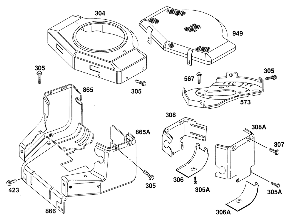 Blower Hsg, Air Guides Diagram and Parts List for 402777-1273-XX  Briggs and Stratton Engine
